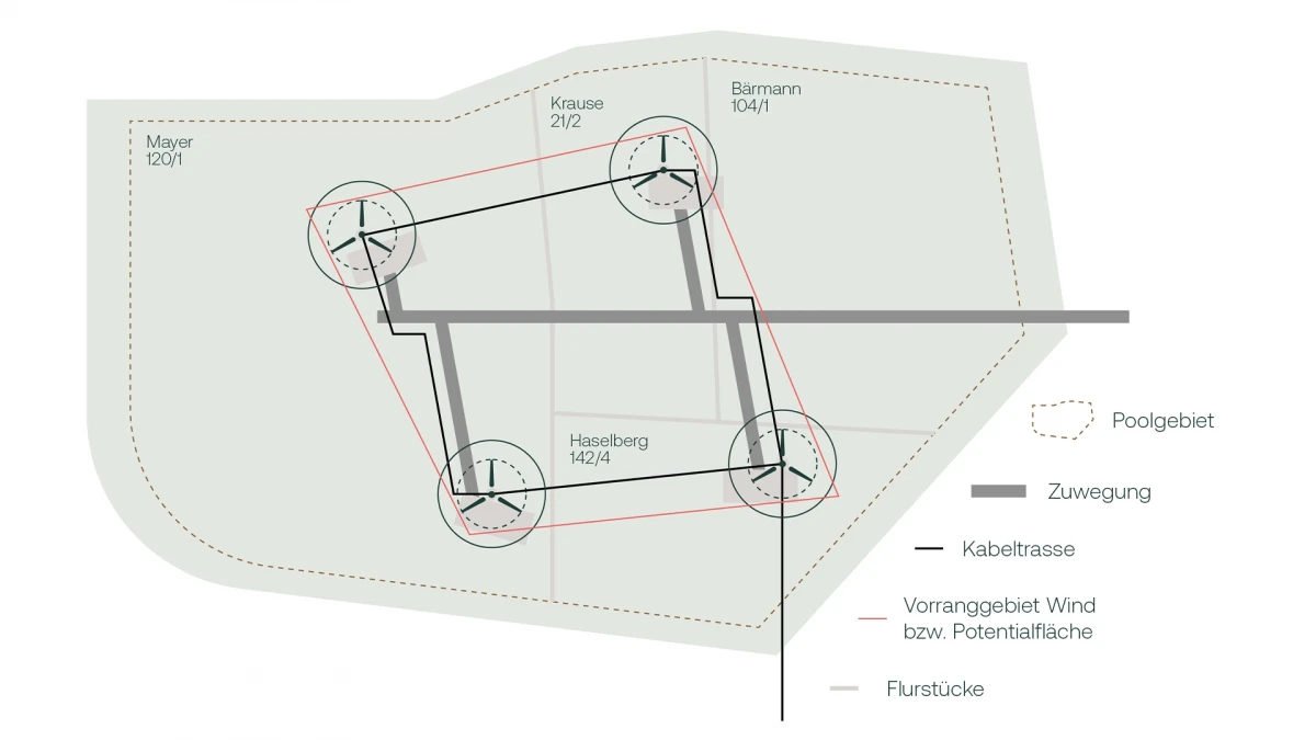Technical drawing of a frame with measurement points and labels on a grey background diagram